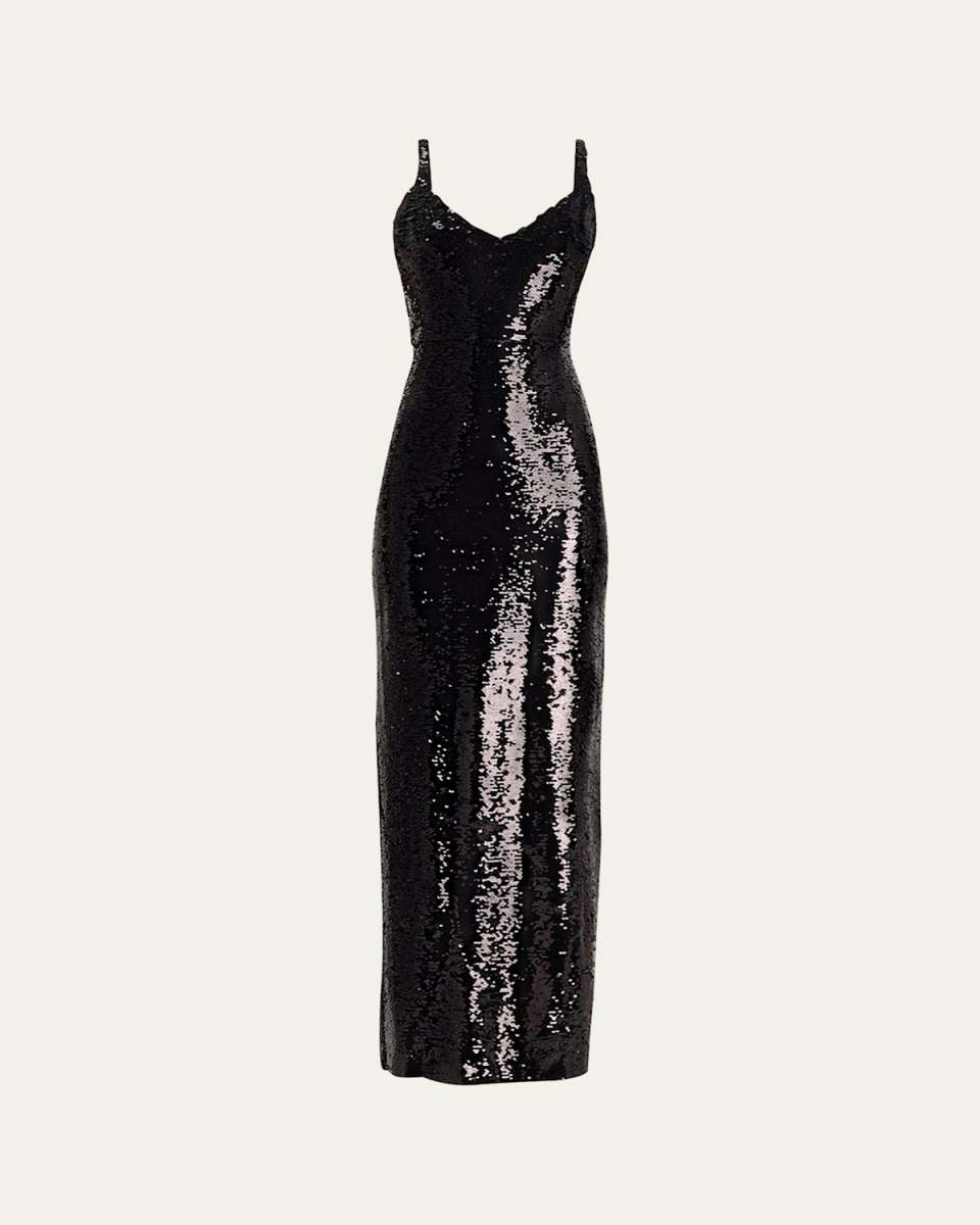 Karma Sequined Sleeveless Maxi Dress